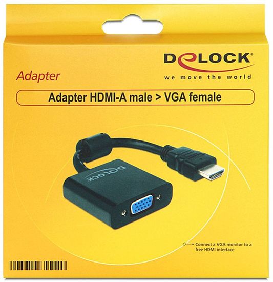 DeLock Adapterkabel HDMI-A St > VGA Buchse schwarz -