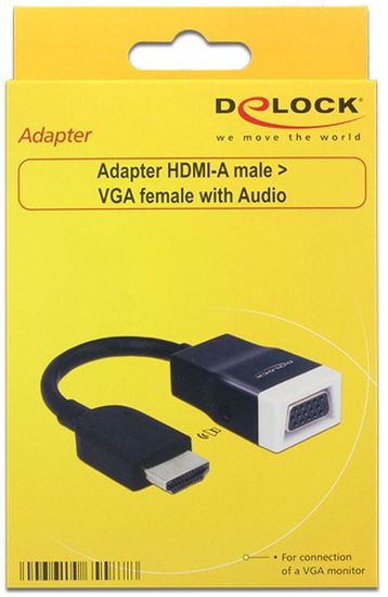 DeLock Adapterkabel HDMI-A Stecker > VGA Buchse mit Audio -