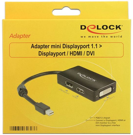 DeLock Adapterkabel mini DisplayPort 1.1 > DP/HDMI/DVI -