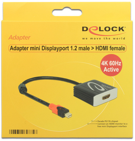 DeLock Adapterkabel mini DisplayPort 1.2 Stecker > HDMI 2.0 -