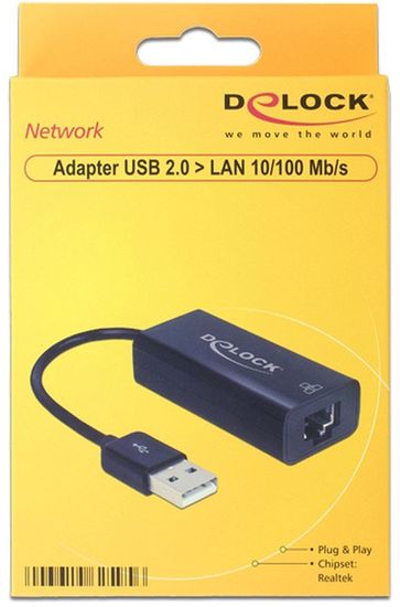 DeLock Adapterkabel USB 2.0 > Ethernet RJ45 -