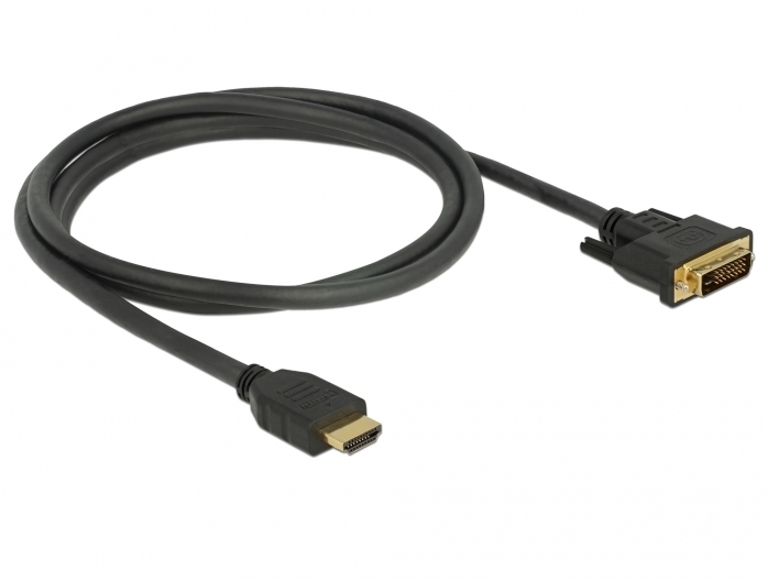 DeLock Kabel DVI 24+1 Stecker > HDMI-A Stecker 1,5 m -