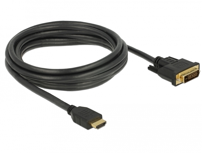 DeLock Kabel DVI 24+1 Stecker > HDMI-A Stecker 3,0 m -