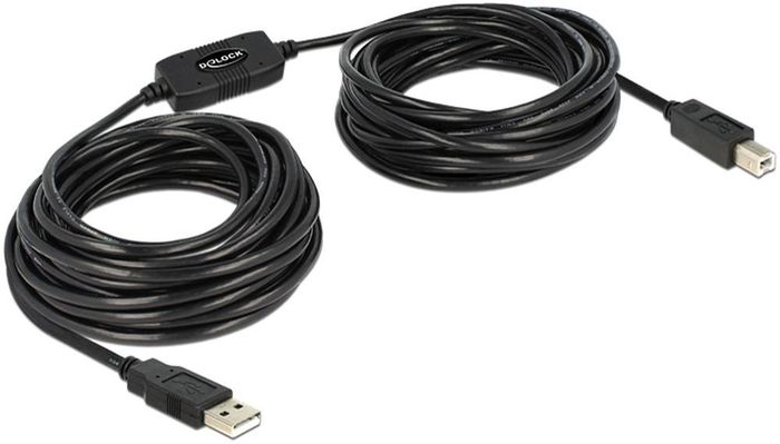 DeLock Kabel USB 2.0 A Stecker > USB 2.0 B Stecker, 11m, aktiv -