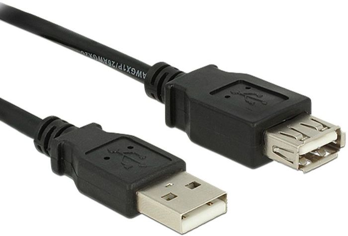 DeLock Kabel USB 2.0 Verlngerung, A/A 0,5 m schwarz -