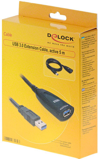 DeLock Kabel USB 3.0 Verlngerung, aktiv 5 m -