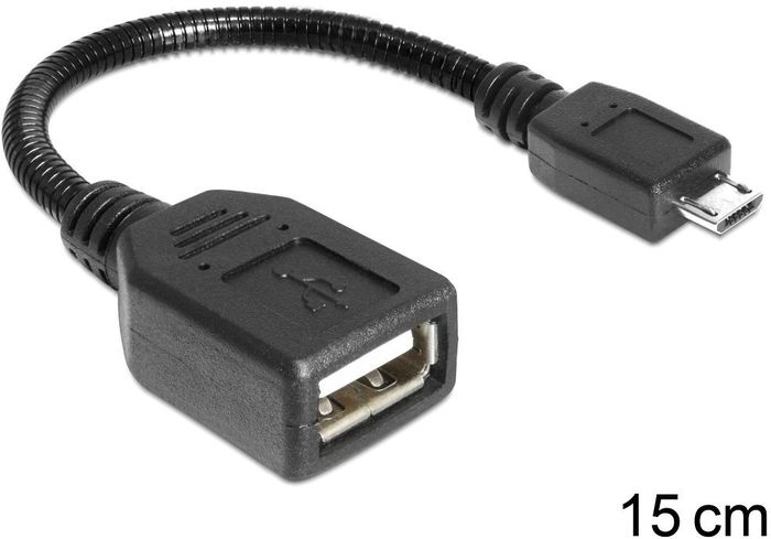 DeLock Kabel USB micro-B Stecker > USB 2.0-A Buchse OTG
