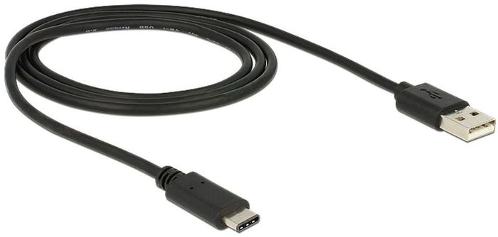 DeLock Kabel USB Type-C 2.0 > USB 2.0 A 1,0 m schwarz -