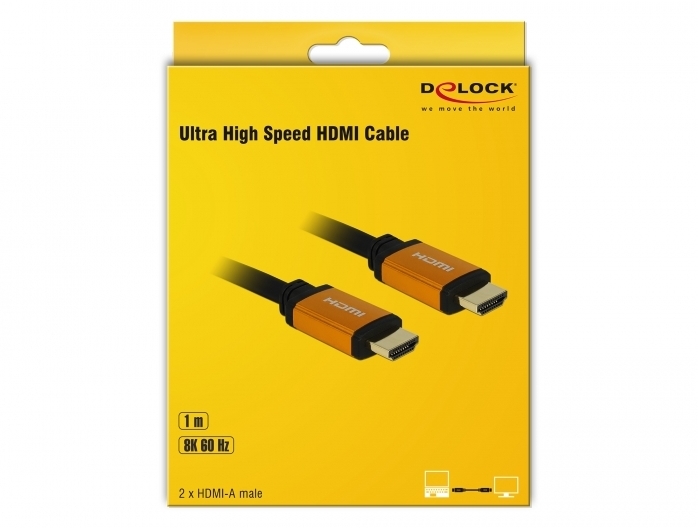 DeLock Ultra High Speed HDMI Kabel 48 Gbps 8K 60 Hz 1,0 m -
