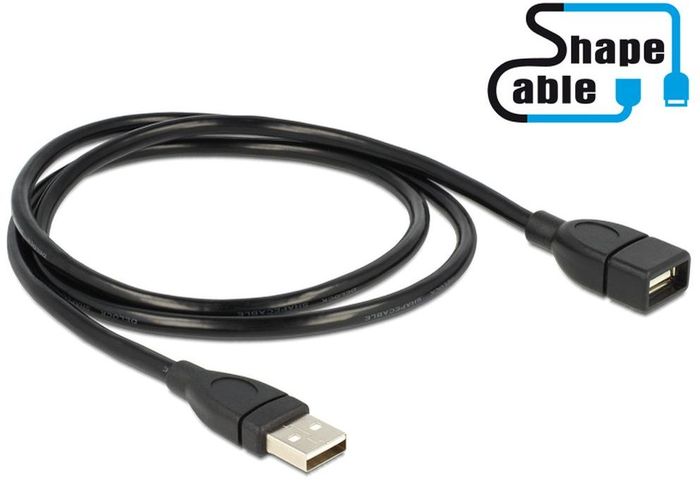 DeLock USB 2.0-A Stecker>Buchse ShapeCable 100 cm -