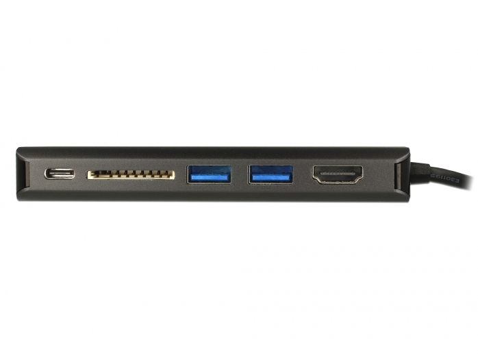 DeLock USB Type-C 3.1 Dockingstation HDMI 4K 30 Hz, Gigabit LAN u. USB PD Funkt -