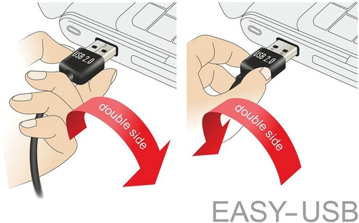 DeLock Verlngeruskabel EASY USB 2.0-A> USB 2.0-A Buchse 1 m -