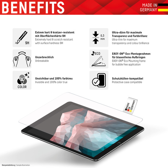 Displex Tablet Glass for Galaxy Tab A8 transparent -