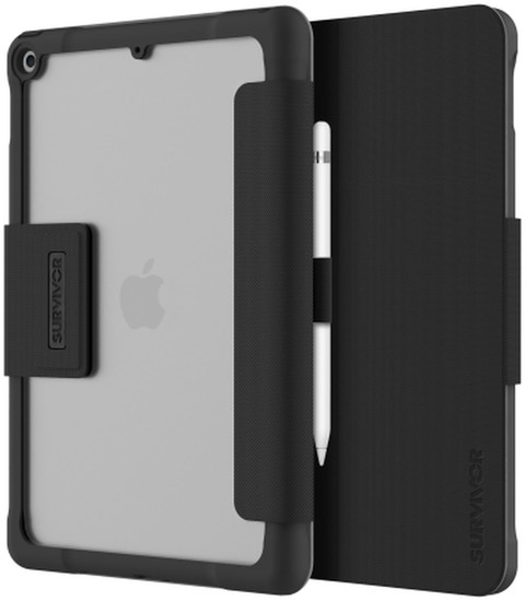 Griffin Survivor Tactical Folio Case, Apple iPad 10,2 (2019), schwarz/transparent, GIPD-018-BLK