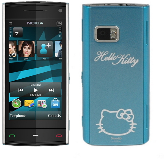 Hello Kitty Nokia X6 8GB, azur-blau
