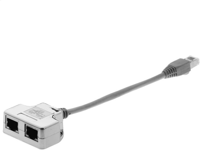 Helos T-Adapter CAT 5e Ethernet/Eth, Cable-Sharing