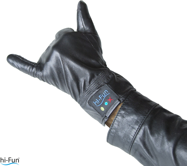 hi-Fun Bluetooth Leder-Handschuhe Hi-Call L, schwarz -