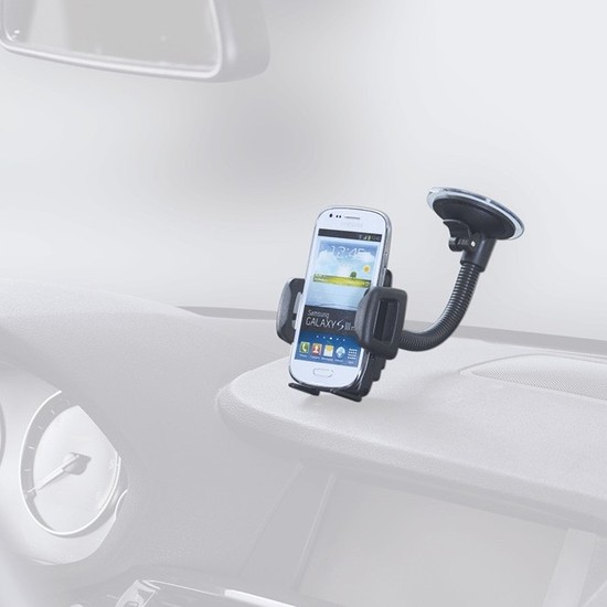 HR Auto-Comfort Schwanenhals-Smartphonehalter mit Saugnapf Universal (56 - 85 mm) -