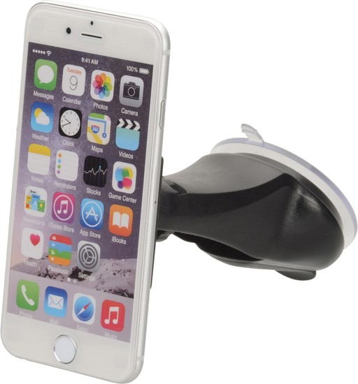 HR Auto-Comfort Smartphonehalter Magnet-Tec mit Saugerbefestigung schwarz -