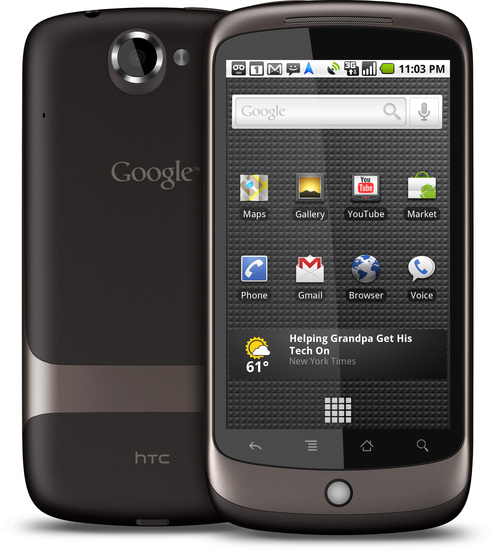 HTC Google Nexus One AMOLED mit Vodafone Branding - Vorder-/Rckseite