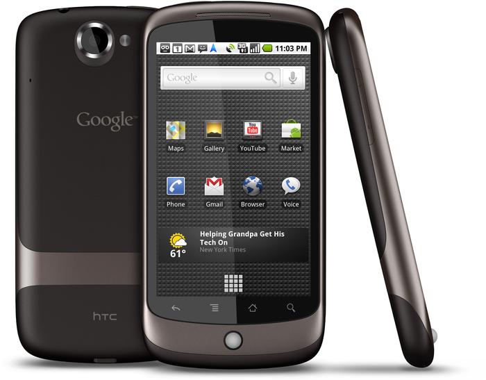 HTC Google Nexus One AMOLED mit Vodafone Branding - Mehrseitenansicht