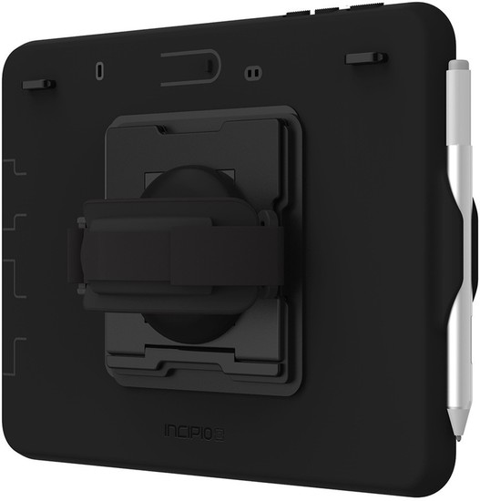 Incipio Capture Rugged Case mit Handschlaufe, Microsoft Surface Go 2/Go, schwarz, MRSF-125-BLK -