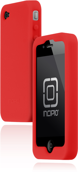 Incipio dermaSHOT fr iPhone 4, rot-metallic