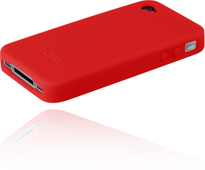 Incipio dermaSHOT fr iPhone 4, rot-metallic -