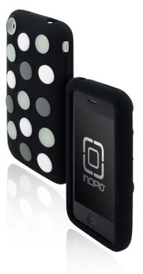 Incipio dotties fr iPhone 3G, schwarz mit grau-weien Punkten