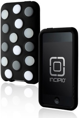 Incipio dotties fr iPod touch 2G / 3G, schwarz mit grau-weien Punkten