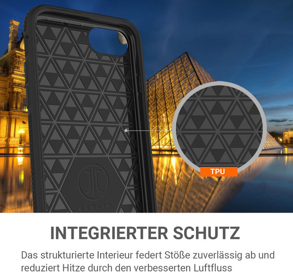 JT Berlin BackCase Pankow Solid, Apple iPhone SE 2020 / iPhone 8/7, schwarz, 10506 -
