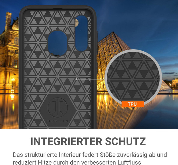 JT Berlin BackCase Pankow Solid, Samsung Galaxy A50, schwarz, 10516 -