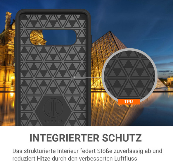 JT Berlin BackCase Pankow Solid, Samsung Galaxy S10+, schwarz, 10514 -
