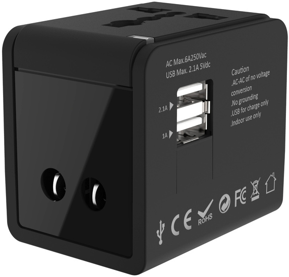 Kanex 4in1 Dual-USB Ladegert - 3,1A - US, UK, EU, AU - schwarz -