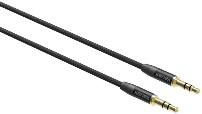 Kanex AUX Stereo Durabraid Kabel - 3,5mm Klinke - 2m - schwarz -