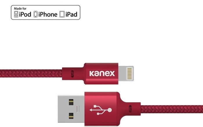 Kanex Premium Charge/Sync-Kabel  Apple Lightning auf USB-A  1,2m  rot