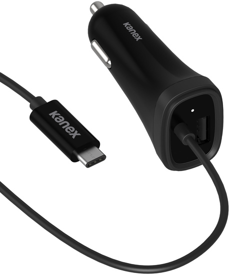 Kanex USB-C KFZ-Ladegert - 1.20m - schwarz