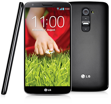 LG G2 16GB, schwarz (Telekom) + Jabra Stereo Headset REVO, schwarz -
