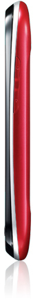LG P350 Optimus Me, rot - Seitenansicht