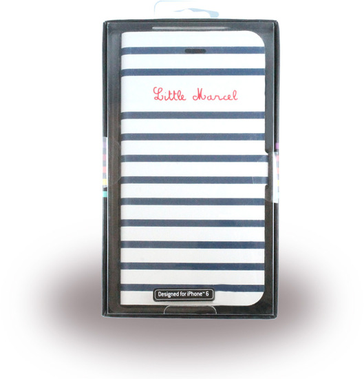 Little Marcel Folio Marin - BookCover für Apple iPhone 6/6S, weiß/blau -