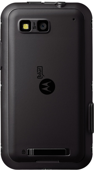 Motorola Defy, schwarz (o2 Edition) - Rückseite (vertikal)