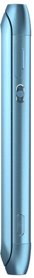 Nokia E7 Communicator, blau - Seitenansicht 2 (Slider geschlossen)