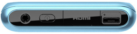Nokia E7 Communicator, blau - Anschlsse (HDMI, Micro-USB, 3,5 mm Klinke)