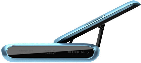 Nokia E7 Communicator, blau - Slidermechanismus im Detail