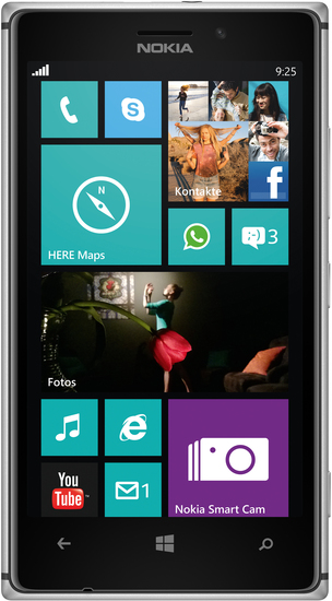 Nokia Lumia 925, grau (Telekom) + Jabra Stereo Headset REVO, grau -