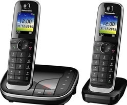 schwarz Versandkostenfrei Telefon KX-TGJ322GB Duo-DECT telefon.de Panasonic mit kaufen. schnurloses AB bei