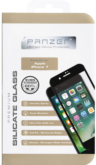 Panzer Full-Fit Tempered Glass Displayschutz - Apple iPhone 7 - schwarz -