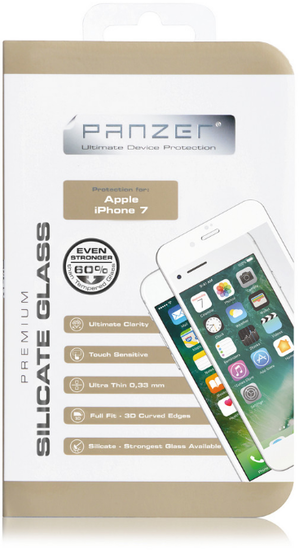 Panzer Full-Fit Tempered Glass Displayschutz - Apple iPhone 7 - wei -