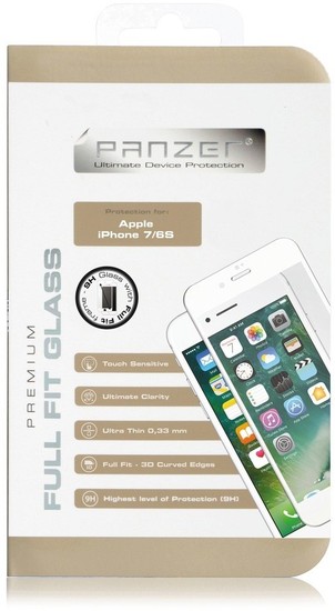 Panzer Full-Fit 2,5D Tempered Glass Displayschutz - Apple iPhone 7 / 6s - wei -