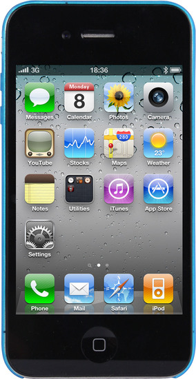 Twins Micro fr iPhone 4, blau -